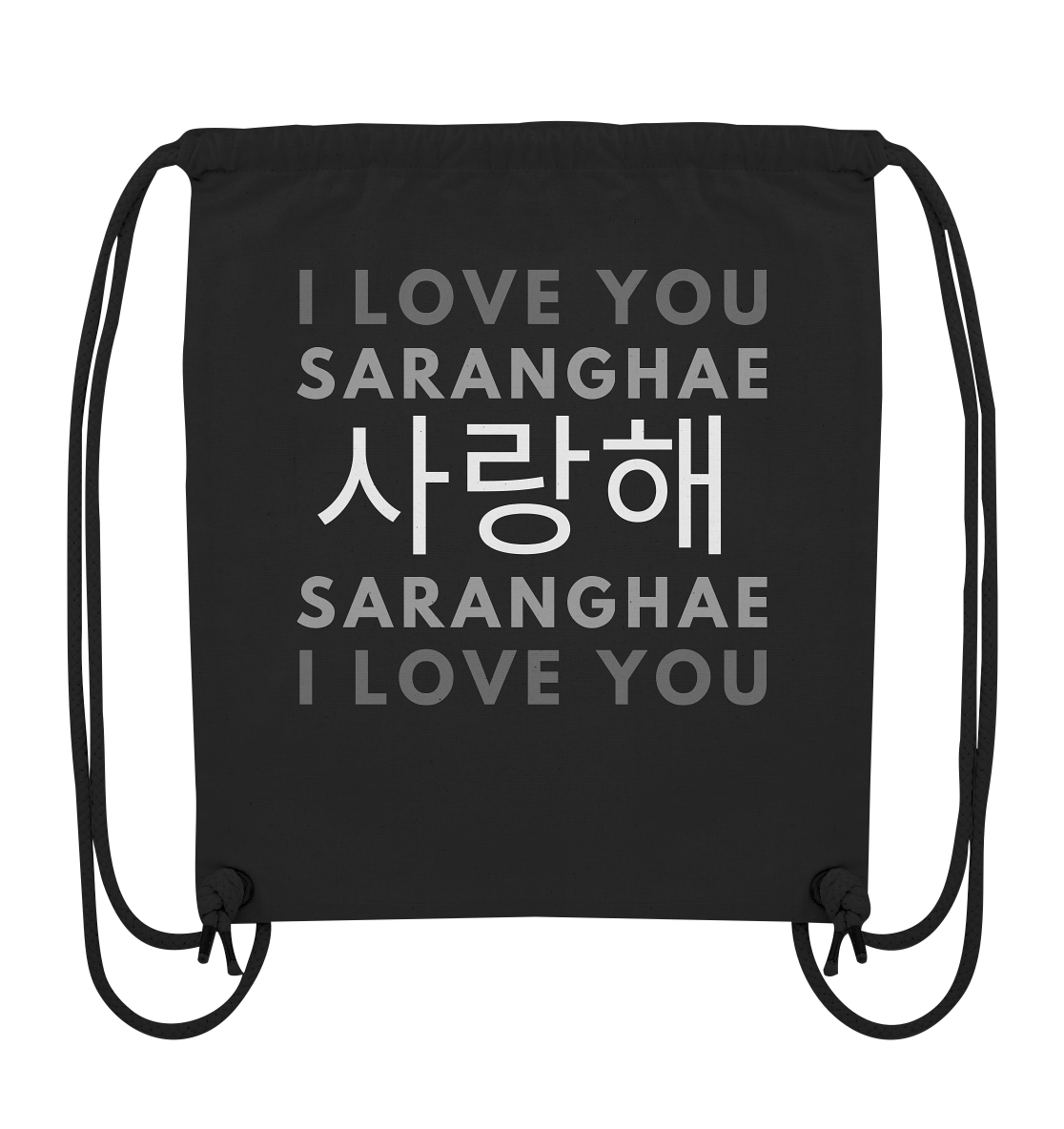 I LOVE YOU SARANGHAE - Organic Gym-Bag