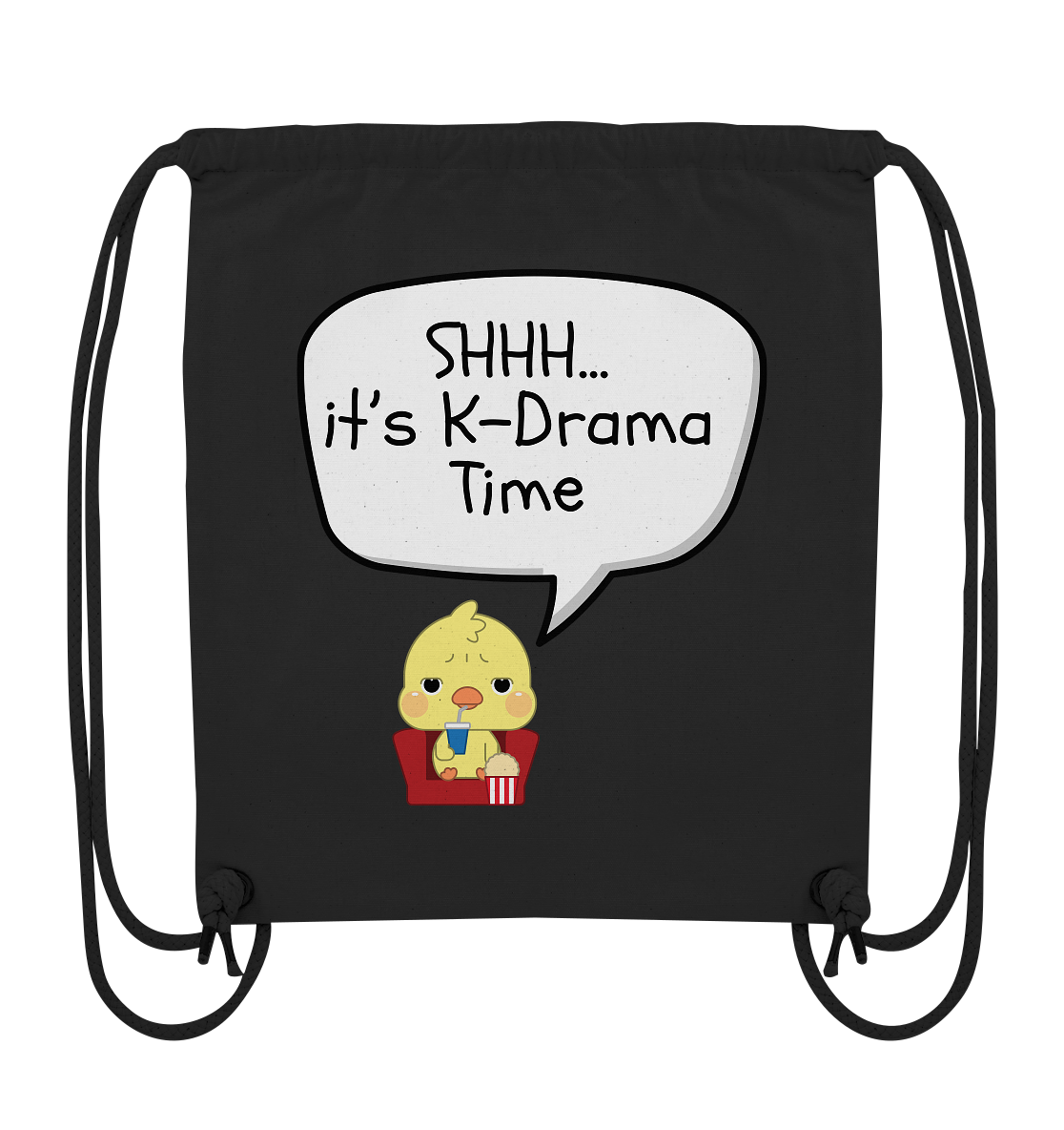 SHHH... IT'S K-DRAMA TIME - Organic Gym-Bag