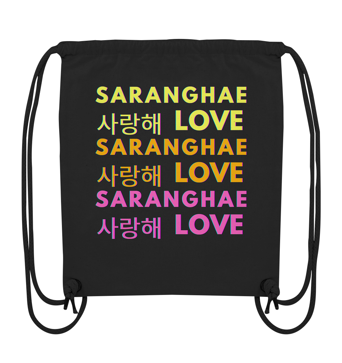 SARANGHAE LOVE NEON - Organic Gym-Bag