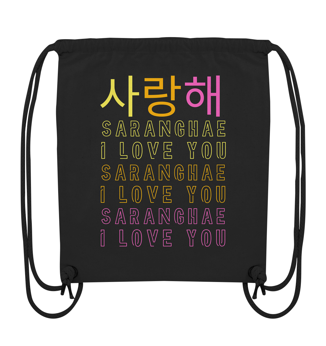 SARANGHAE I LOVE YOU - Organic Gym-Bag