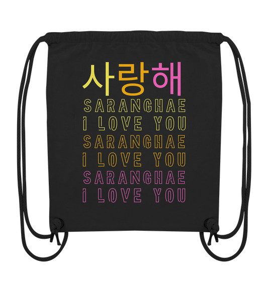 SARANGHAE I LOVE YOU - Organic Gym-Bag