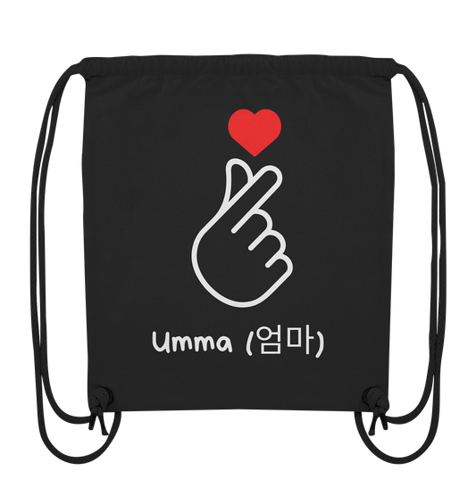 UMMA + FINGERHERZ - BEIDSEITIG - Organic Gym-Bag