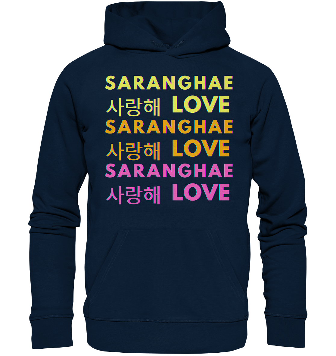 SARANGHAE LOVE NEON - Organic Hoodie