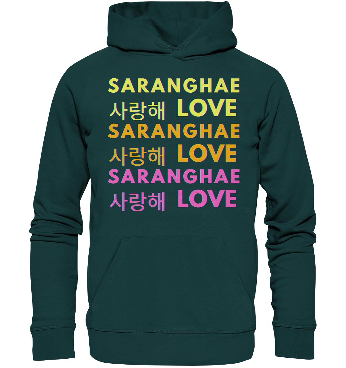 SARANGHAE LOVE NEON - Organic Hoodie