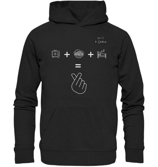 K-Drama, Ramen, Sleep, Finger Herz - Organic Hoodie