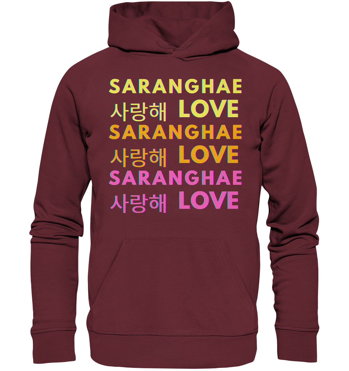 SARANGHAE LOVE NEON - Organic Hoodie