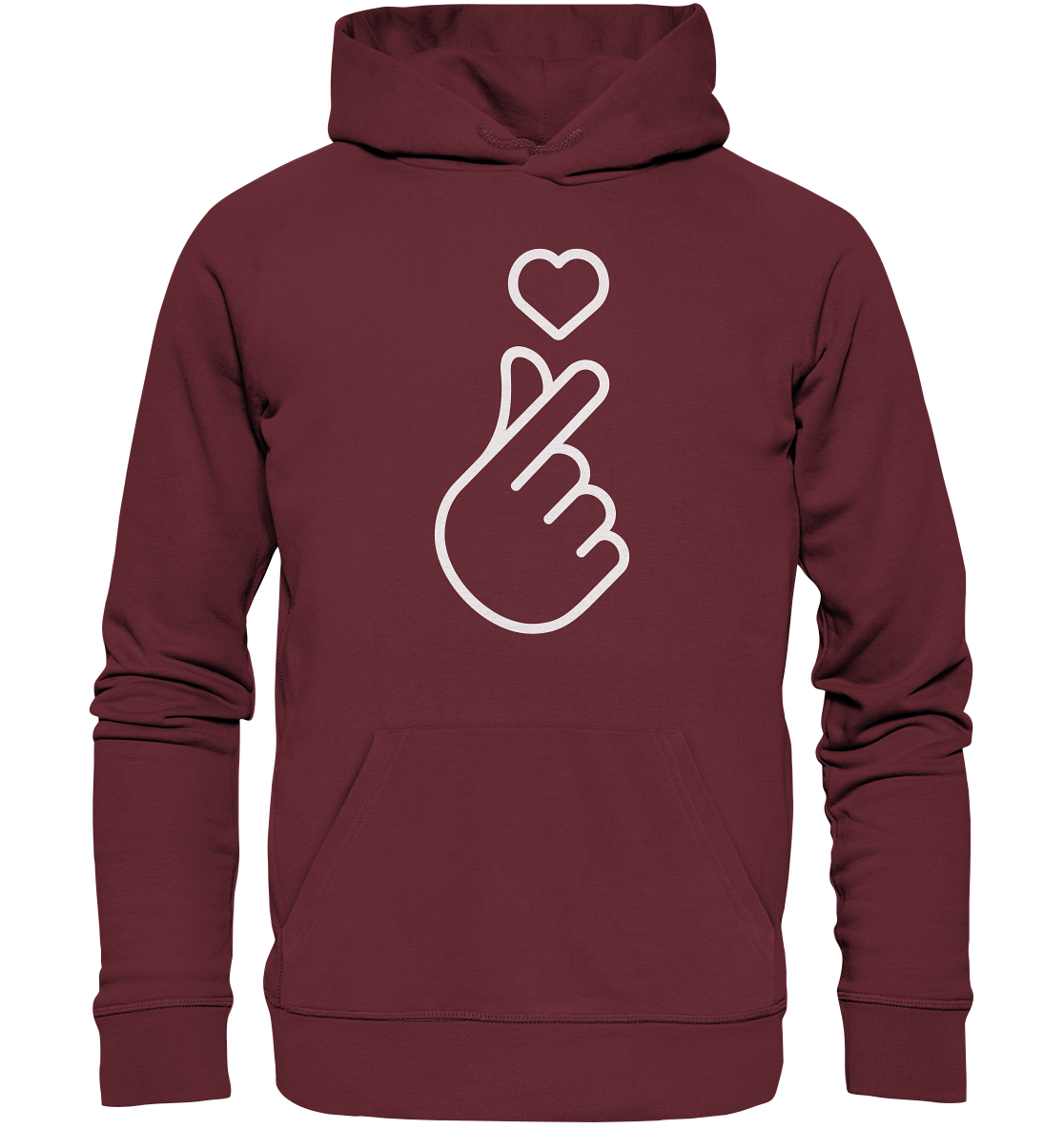 Finger Herz mit Herz - Organic Hoodie