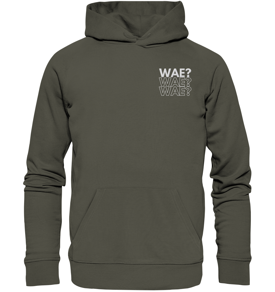 WAE? WAE? WAE? - Stick - Organic Hoodie (Stick)