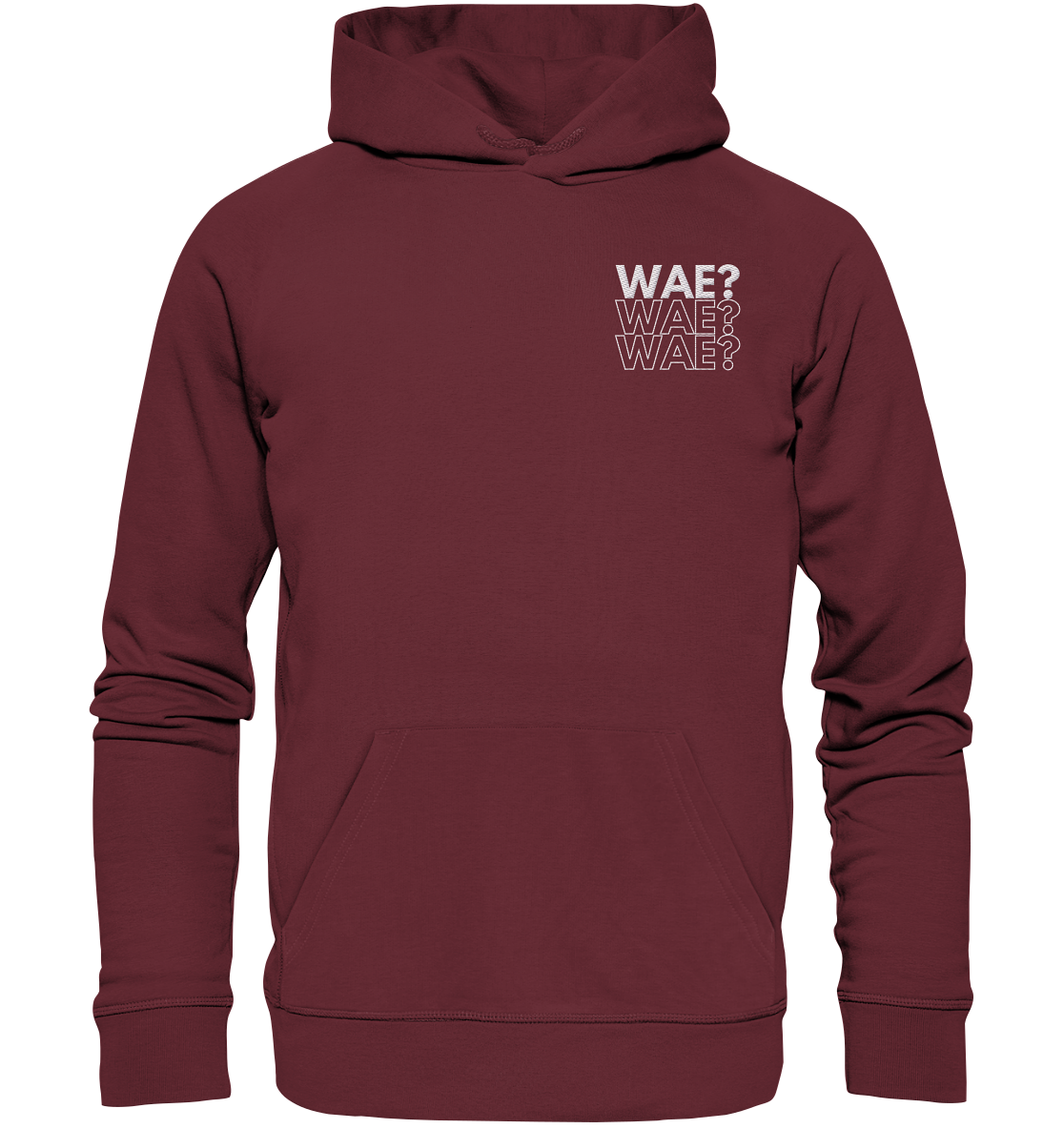 WAE? WAE? WAE? - Stick - Organic Hoodie (Stick)