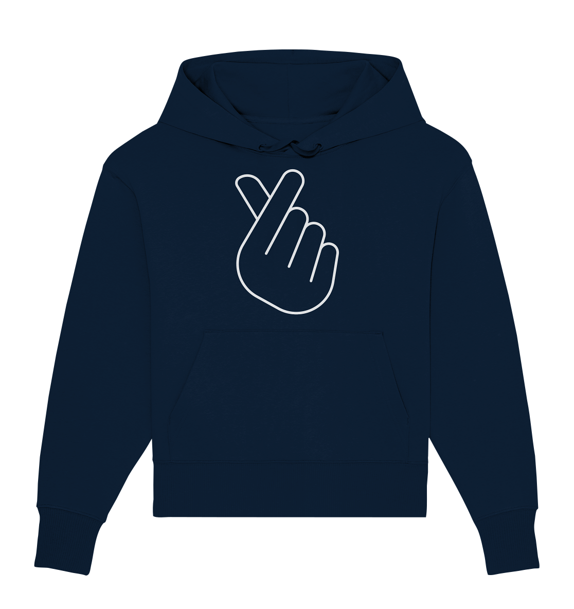 FINGER HERZ - Organic Oversize Hoodie