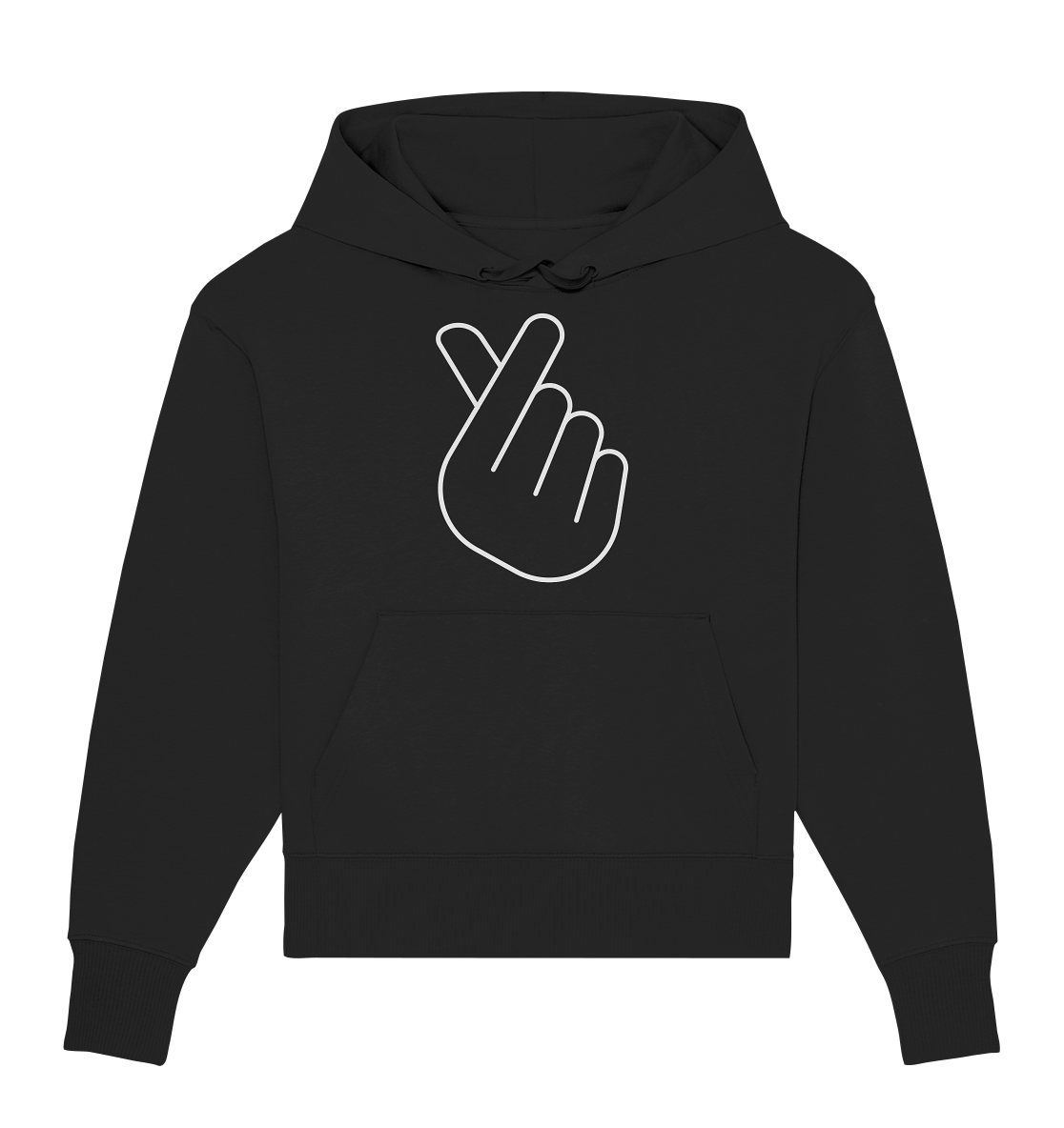 FINGER HERZ - Organic Oversize Hoodie