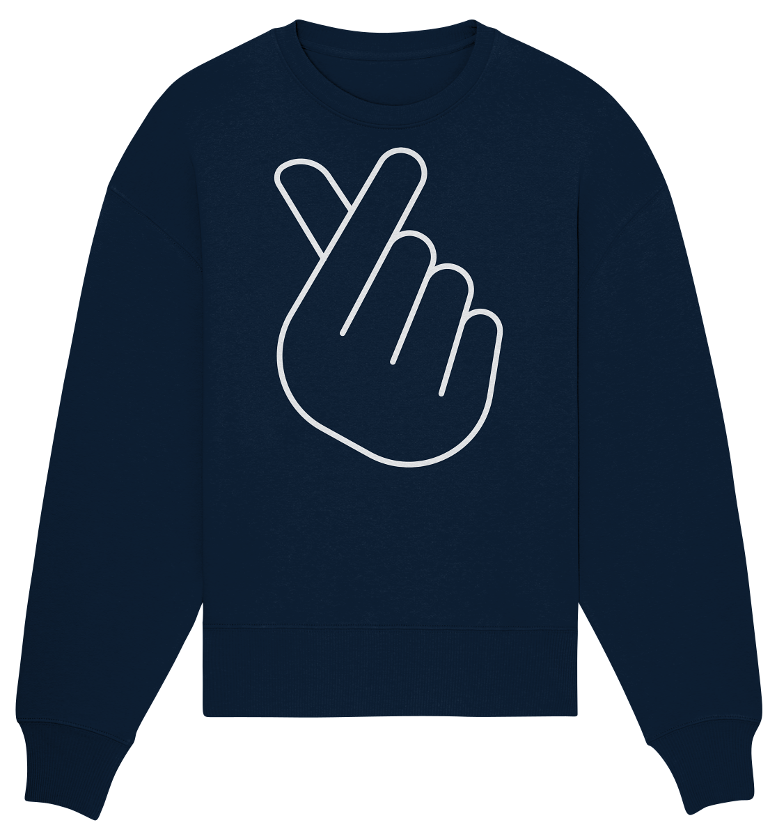 FINGER HERZ - Organic Oversize Sweatshirt