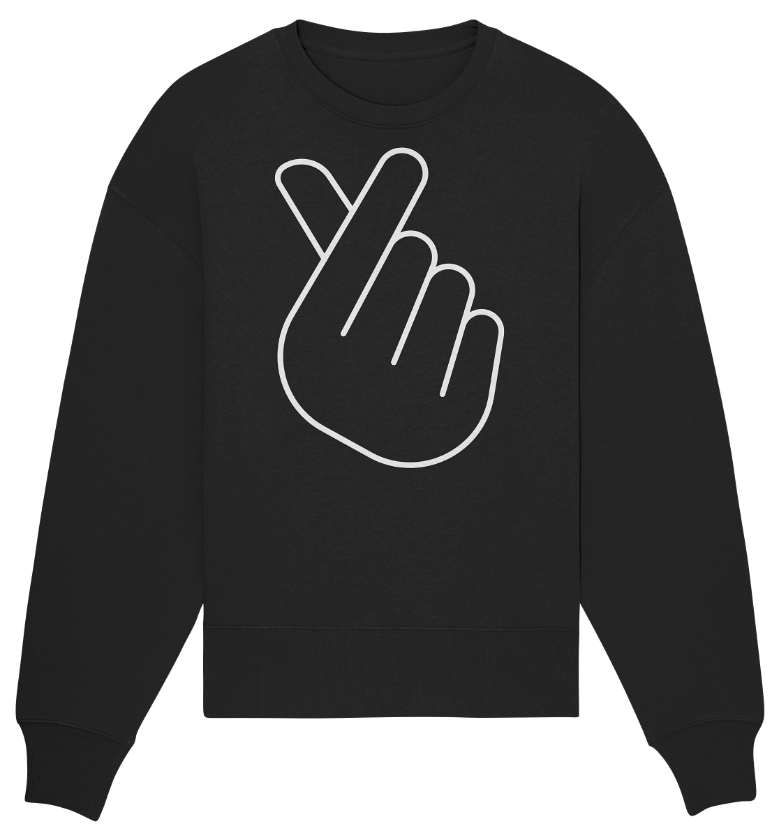 FINGER HERZ - Organic Oversize Sweatshirt