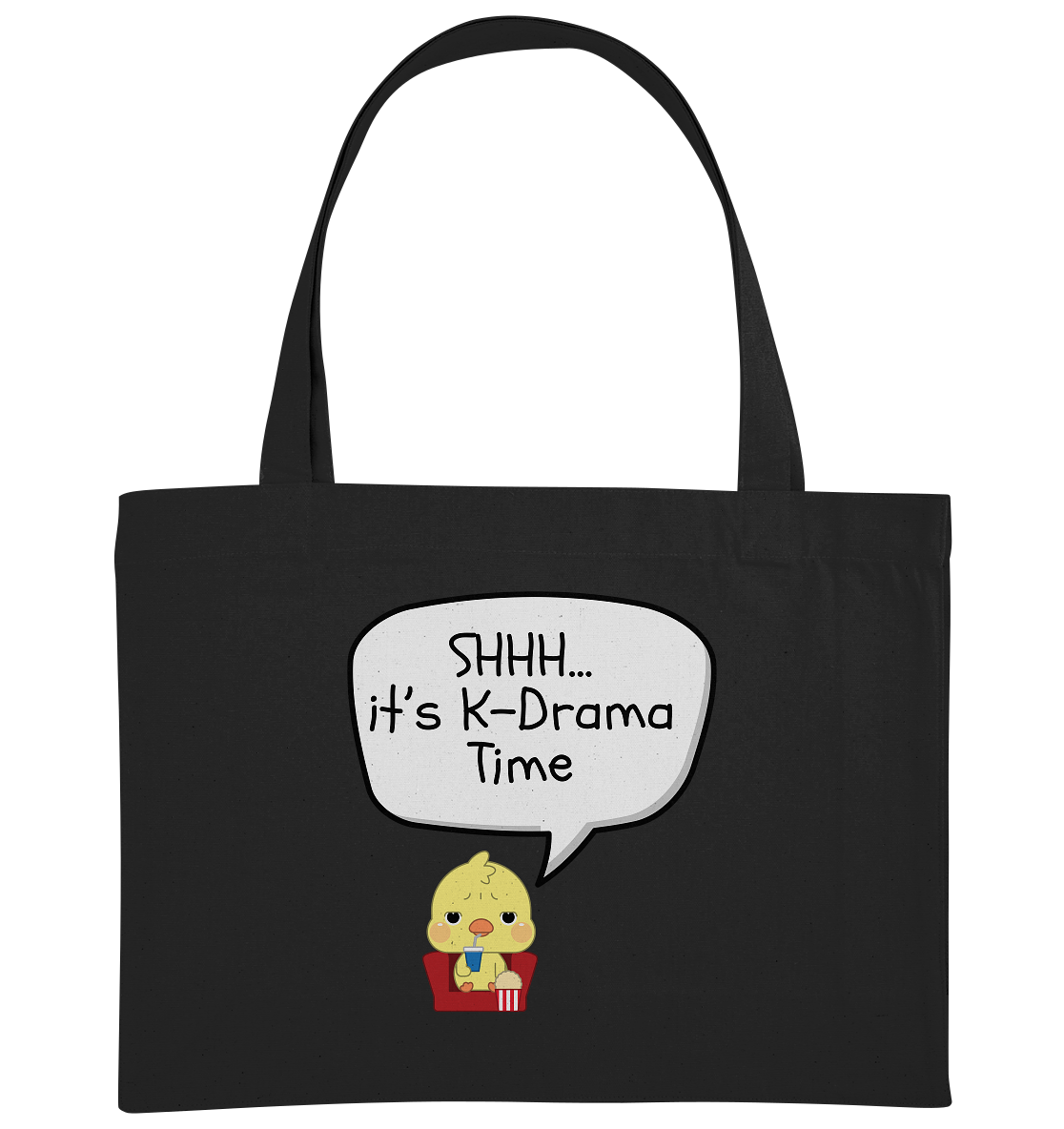 SHHH... IT'S K-DRAMA TIME - Organic Shopping-Bag