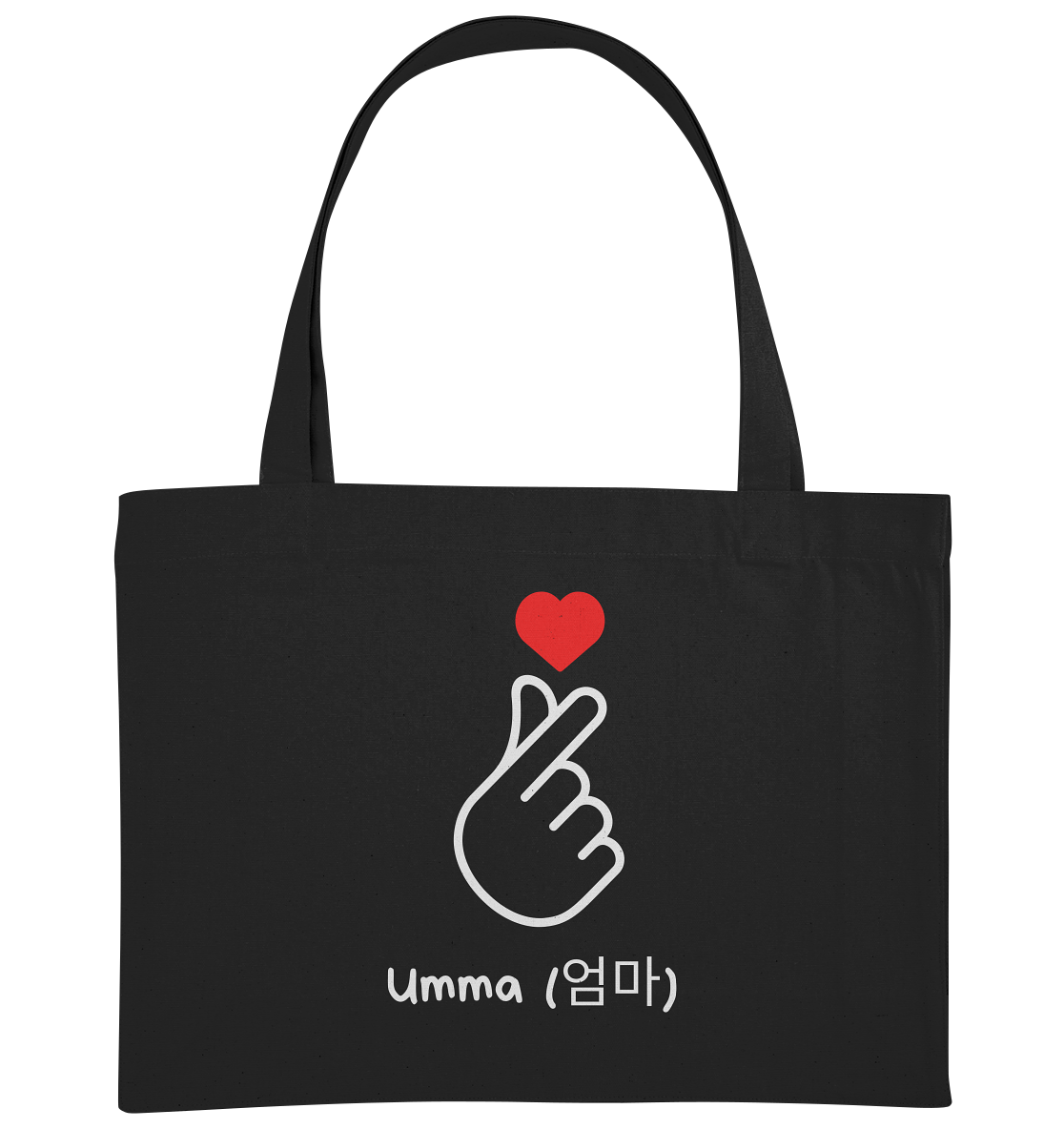 UMMA + FINGERHERZ - BEIDSEITIG - Organic Shopping-Bag