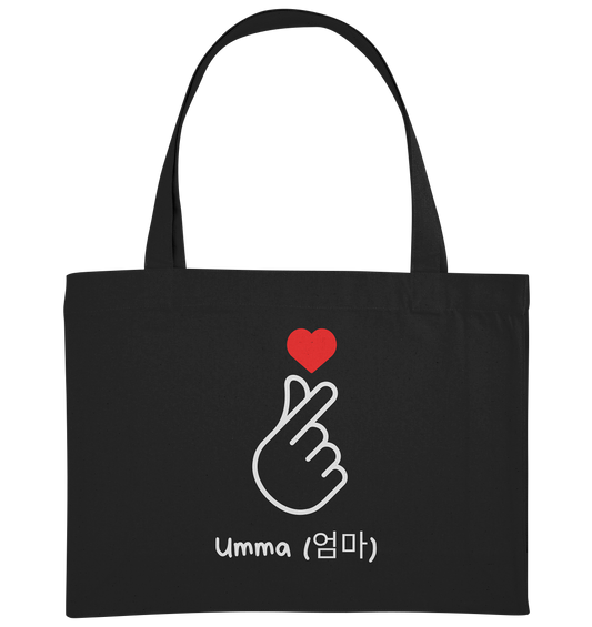 UMMA + FINGERHERZ - BEIDSEITIG - Organic Shopping-Bag