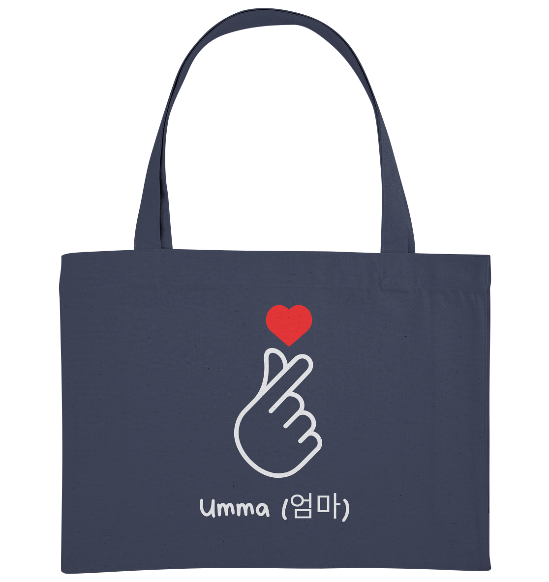 UMMA + FINGERHERZ - BEIDSEITIG - Organic Shopping-Bag