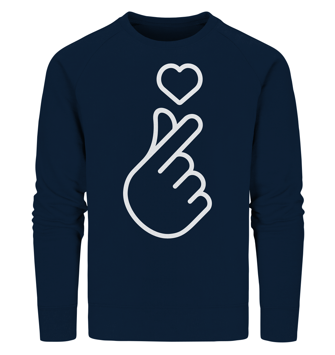 Finger Herz mit Herz - Organic Sweatshirt