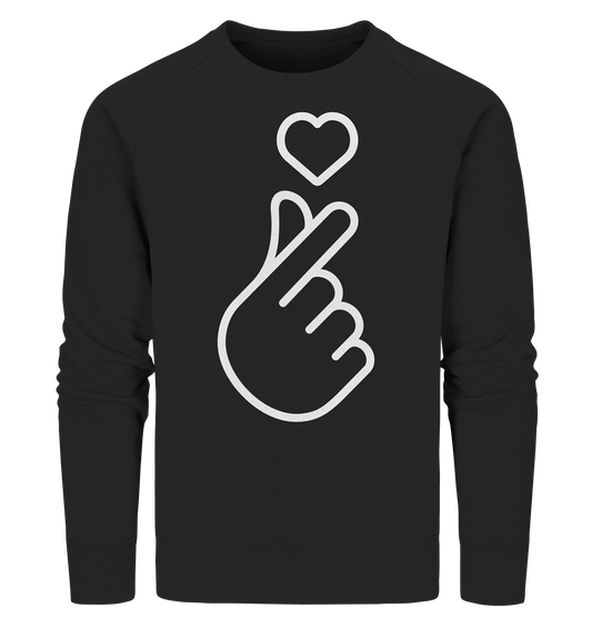 Finger Herz mit Herz - Organic Sweatshirt