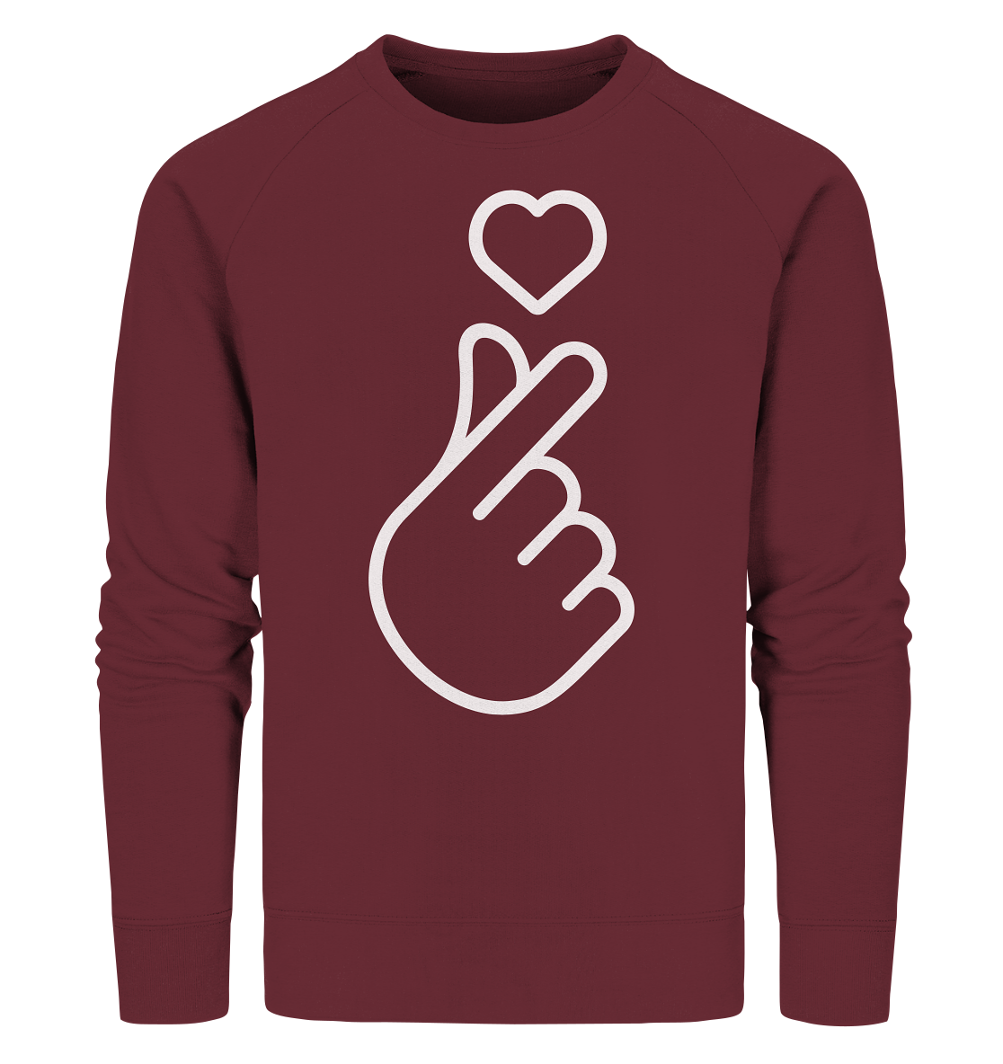 Finger Herz mit Herz - Organic Sweatshirt