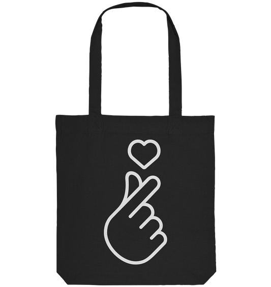 Finger Herz mit Herz - Organic Tote-Bag