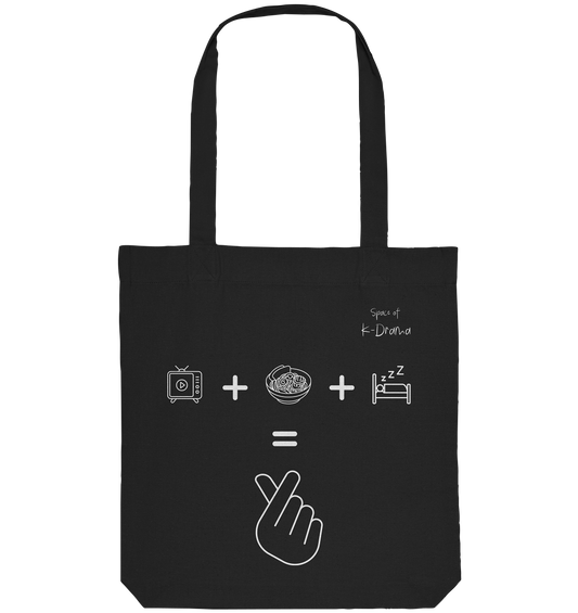 K-Drama, Ramen, Sleep, Finger Herz - Organic Tote-Bag