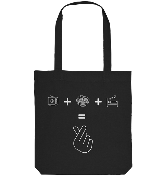 K-Drama, Ramen, Sleep, Finger Herz - Organic Tote-Bag