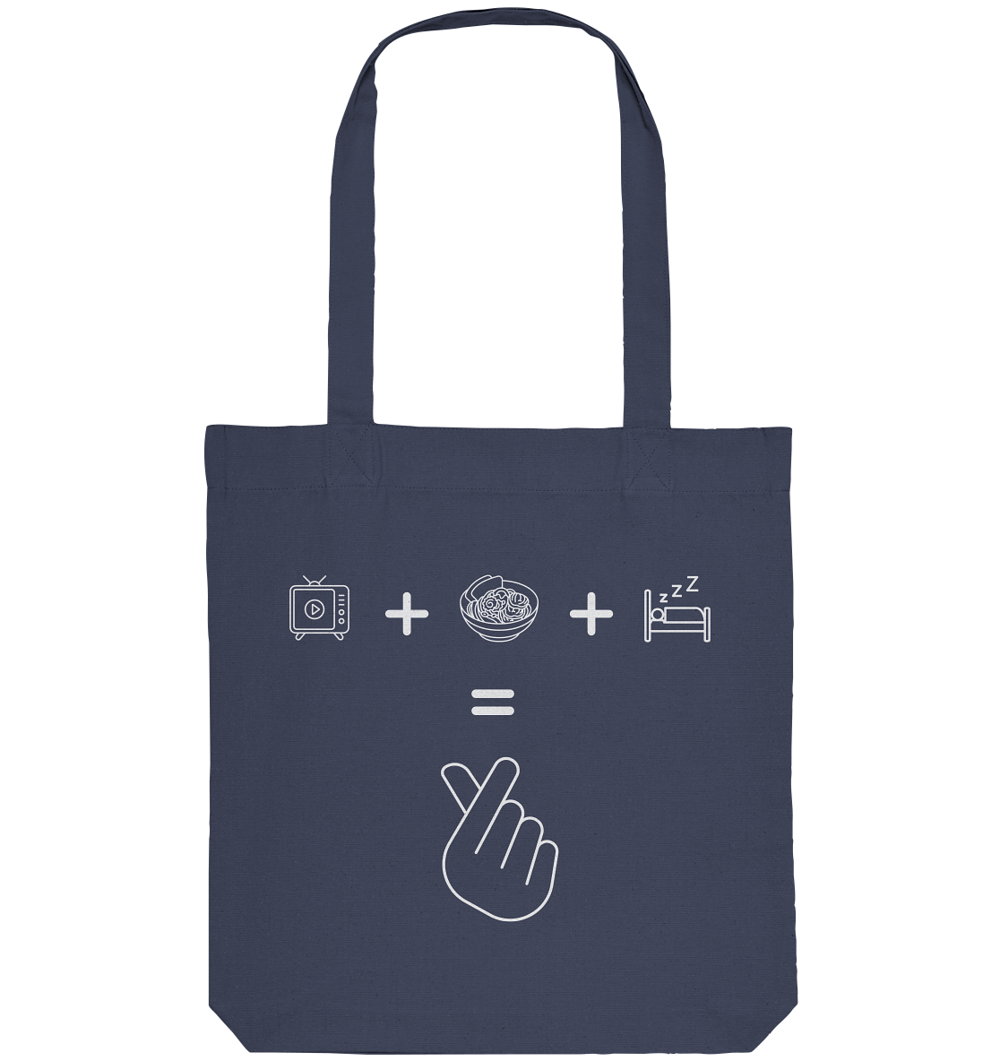 K-Drama, Ramen, Sleep, Finger Herz - Organic Tote-Bag