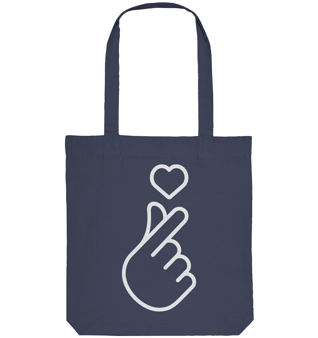 Finger Herz mit Herz - Organic Tote-Bag