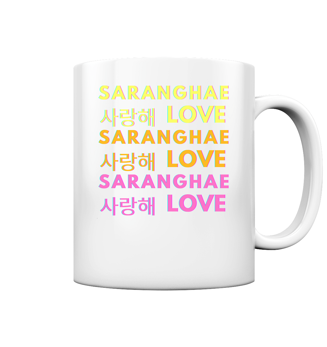 SARANGHAE LOVE NEON - Tasse glossy