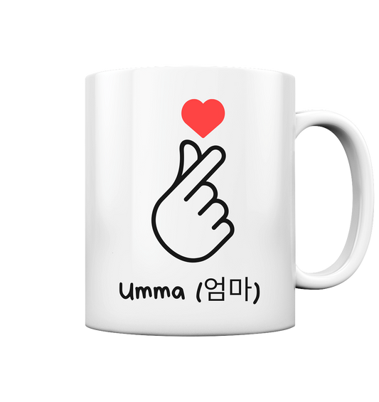 UMMA + FINGERHERZ - BEIDSEITIG - Tasse glossy