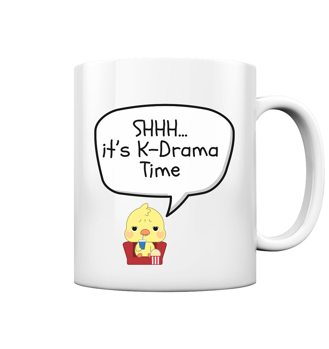 SHHH... IT'S K-DRAMA TIME - Tasse glossy