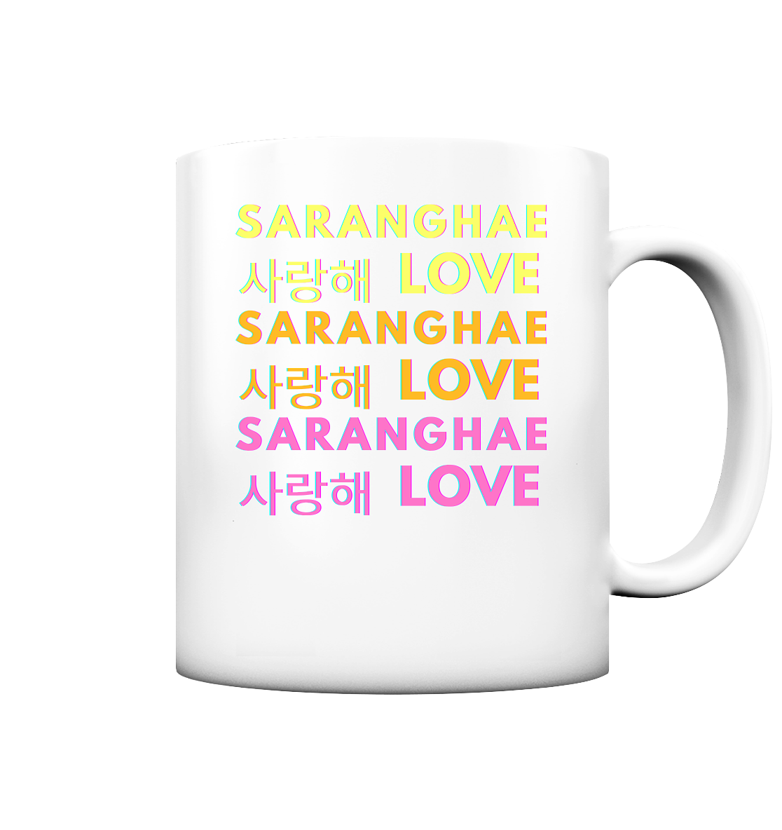 SARANGHAE LOVE NEON - Tasse matt