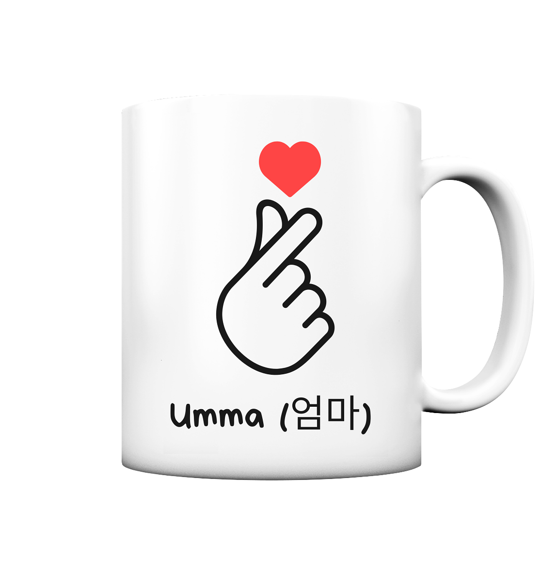 UMMA + FINGERHERZ - BEIDSEITIG - Tasse matt