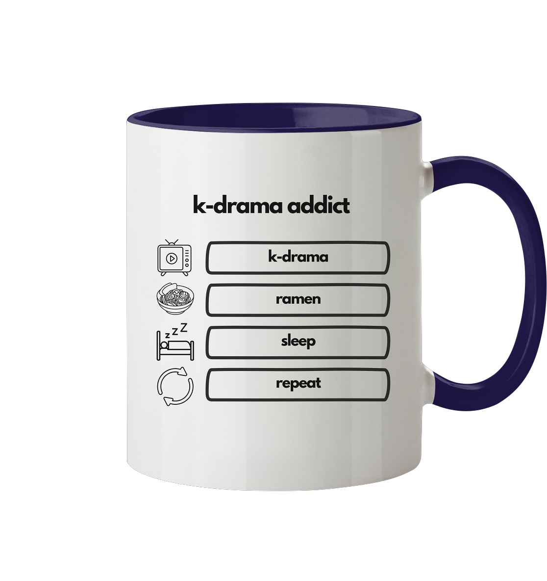 K-Drama Addict - Tasse zweifarbig