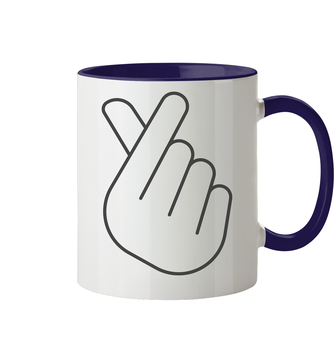 FINGER HERZ - Tasse zweifarbig