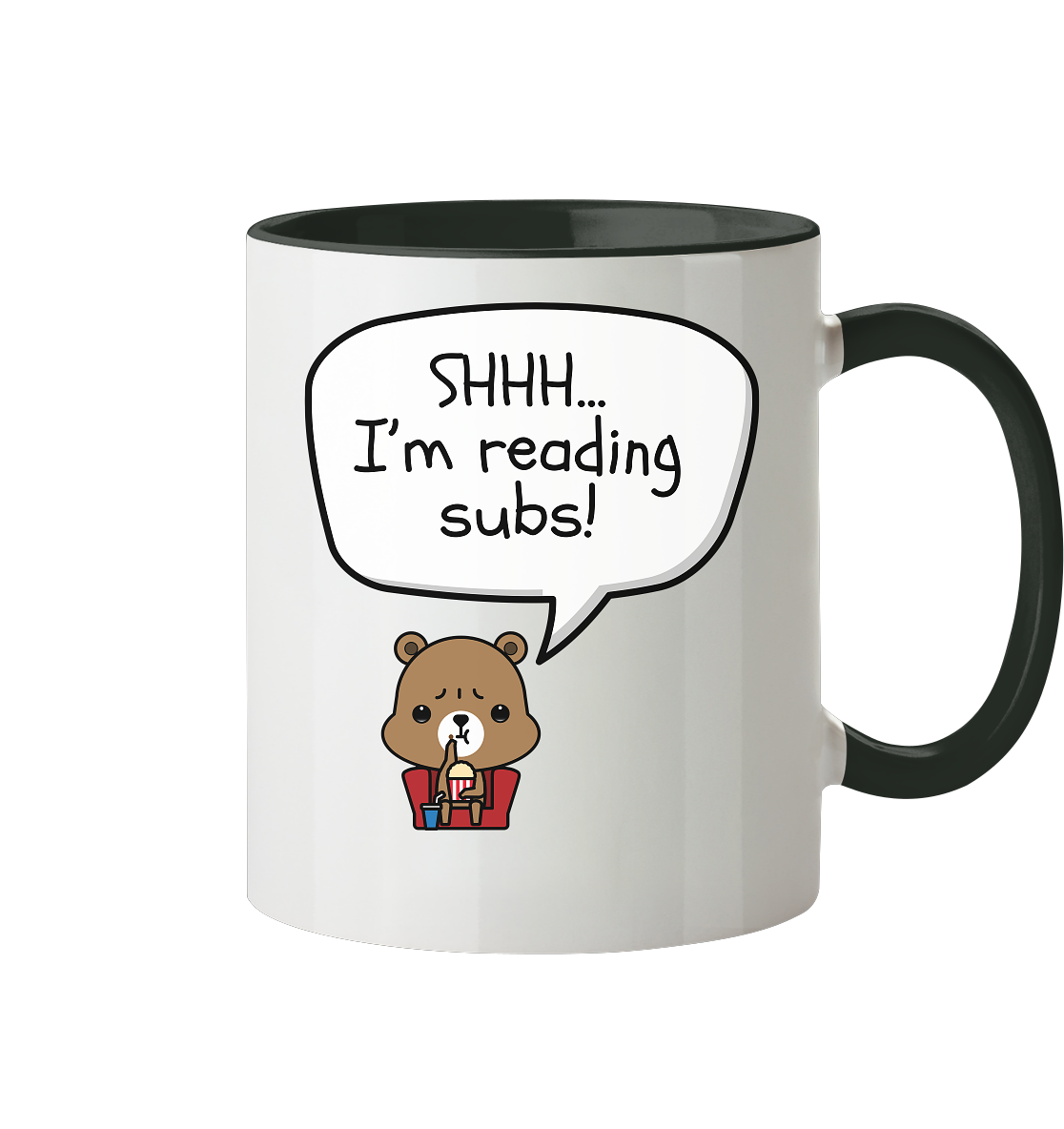 SHHH.. I'M READING SUBS! - Tasse zweifarbig