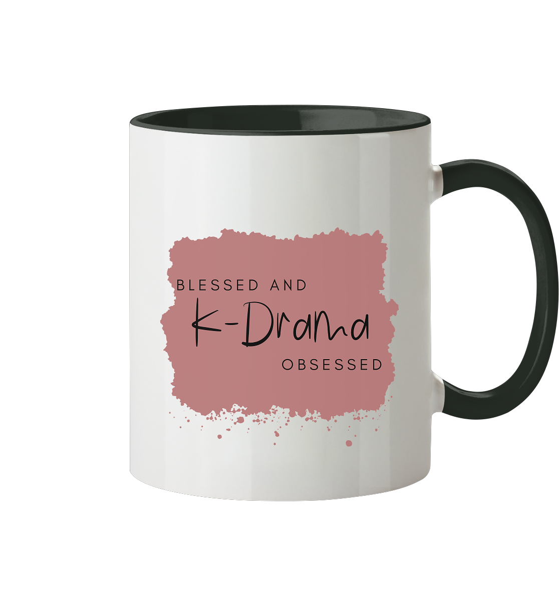 BLESSED AND K-DRAMA OBSESSED - Tasse zweifarbig