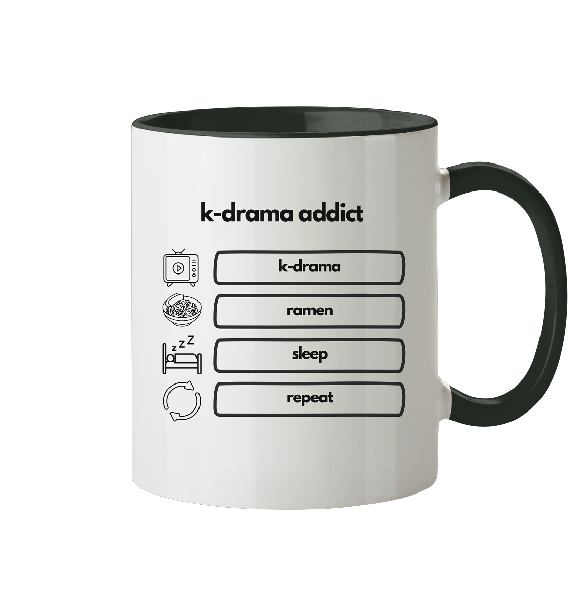 K-Drama Addict - Tasse zweifarbig