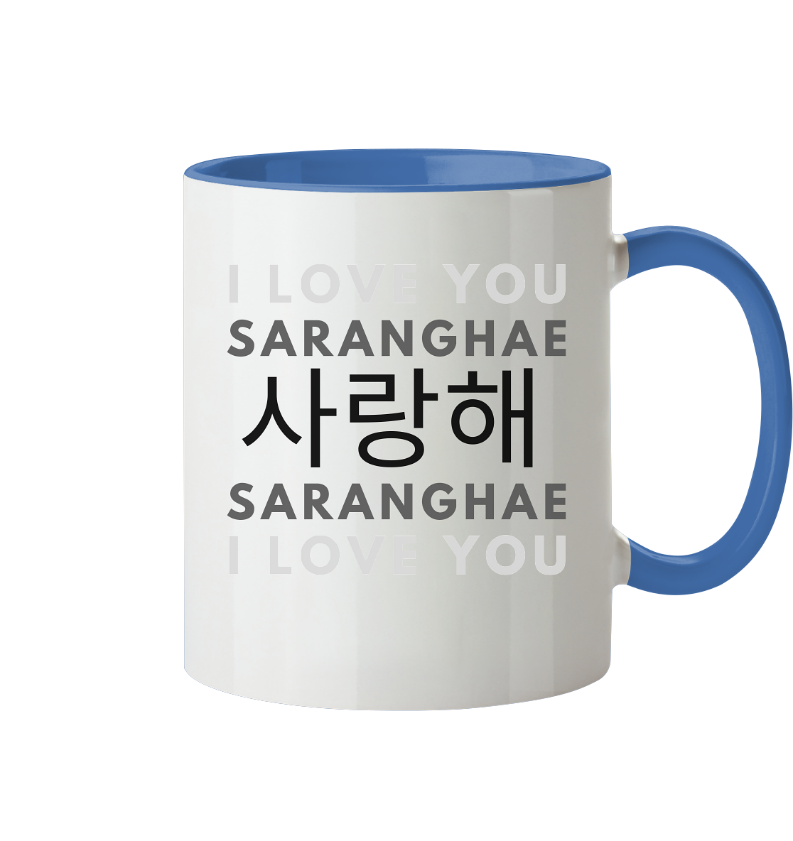 I LOVE YOU SARANGHAE - Tasse zweifarbig