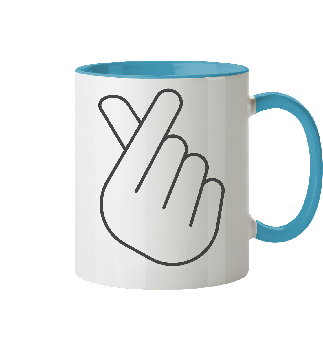 FINGER HERZ - Tasse zweifarbig