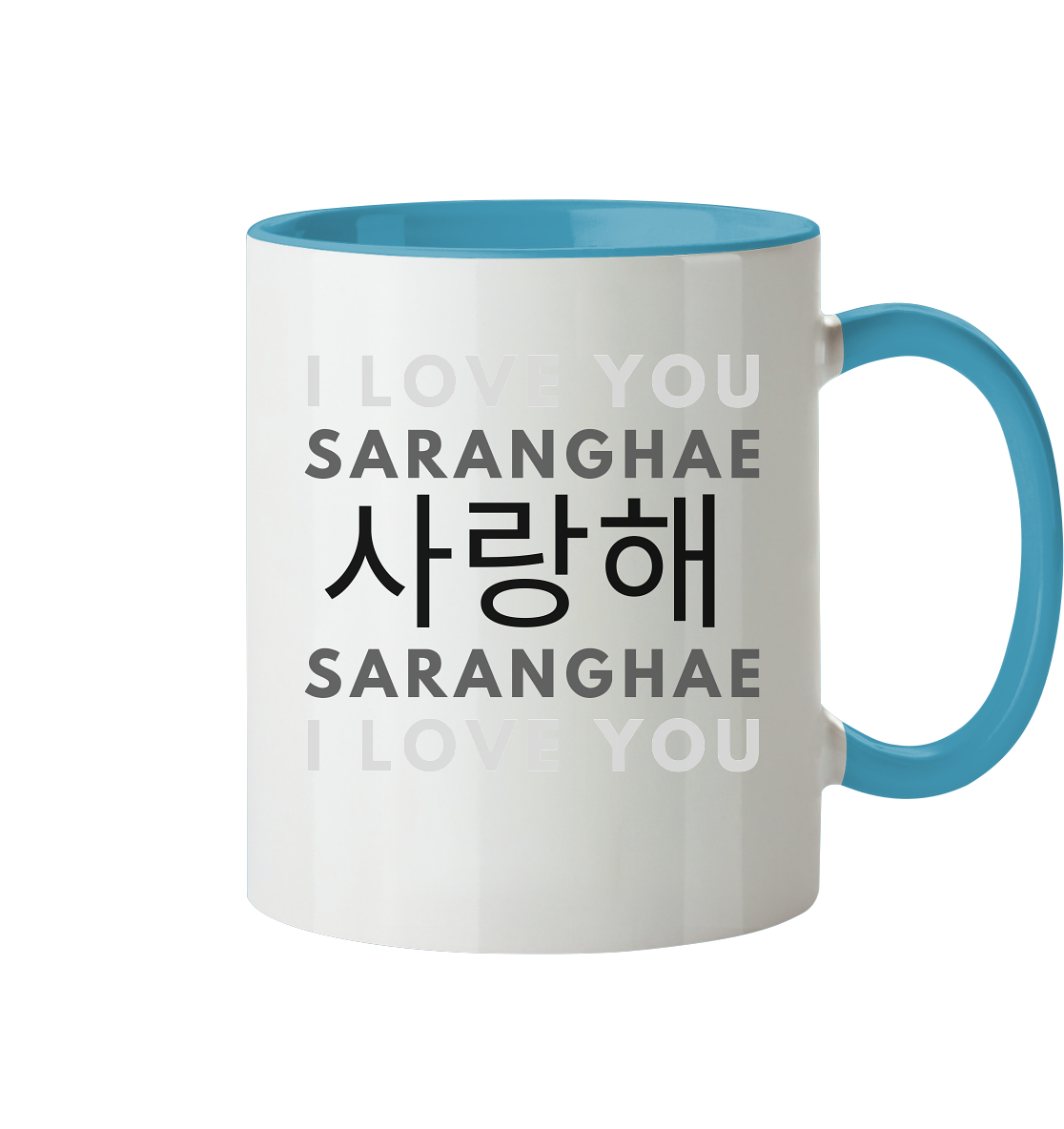 I LOVE YOU SARANGHAE - Tasse zweifarbig