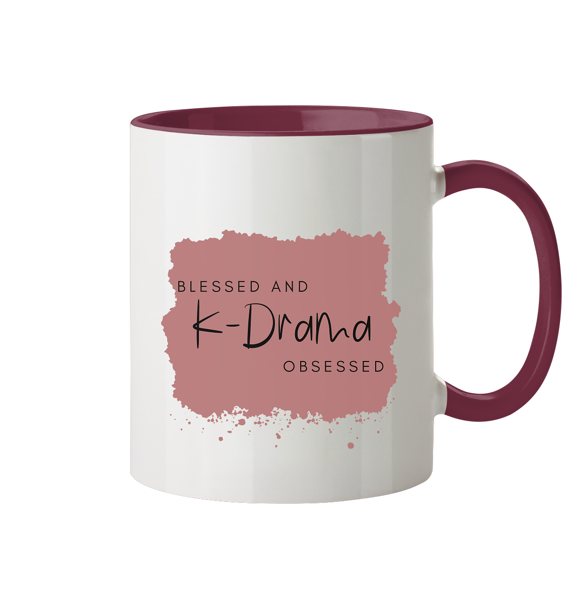 BLESSED AND K-DRAMA OBSESSED - Tasse zweifarbig