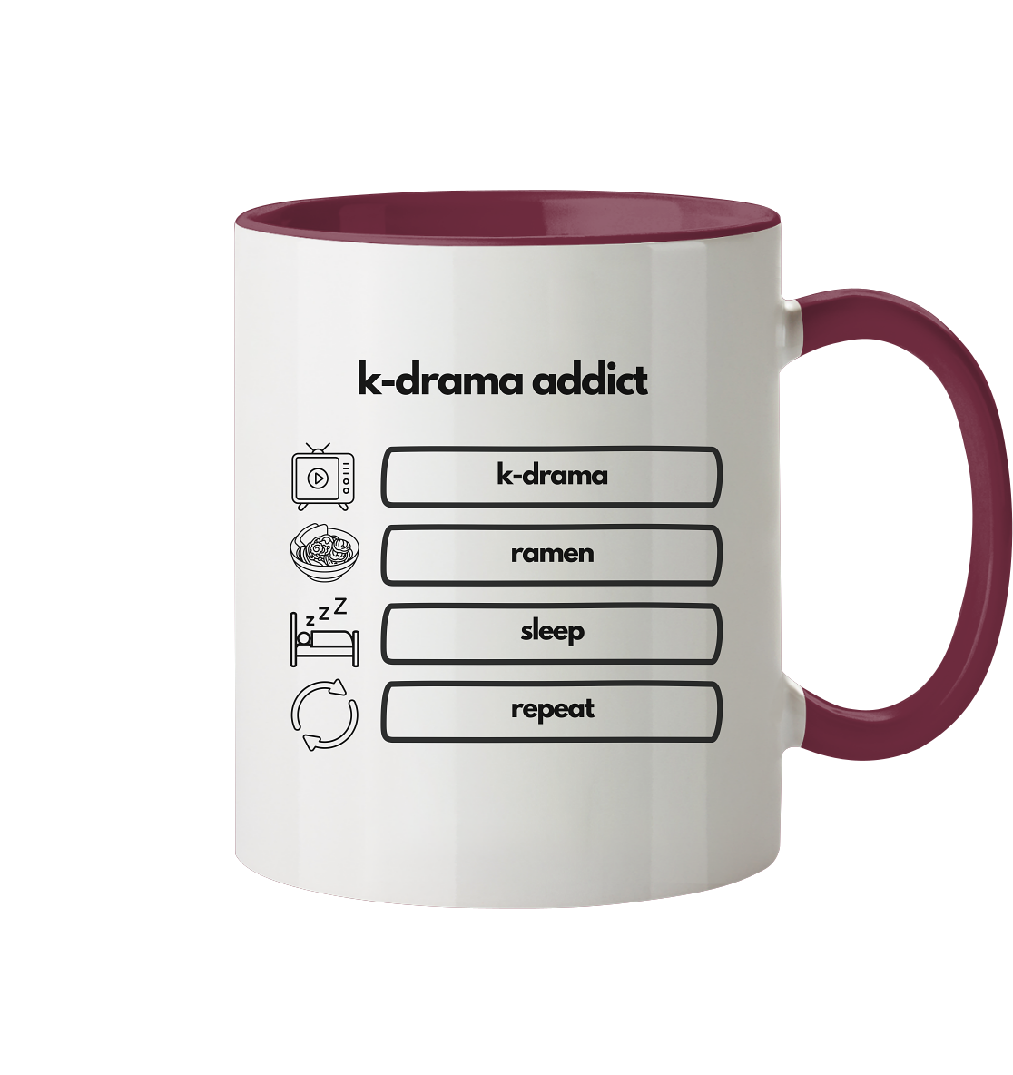 K-Drama Addict - Tasse zweifarbig