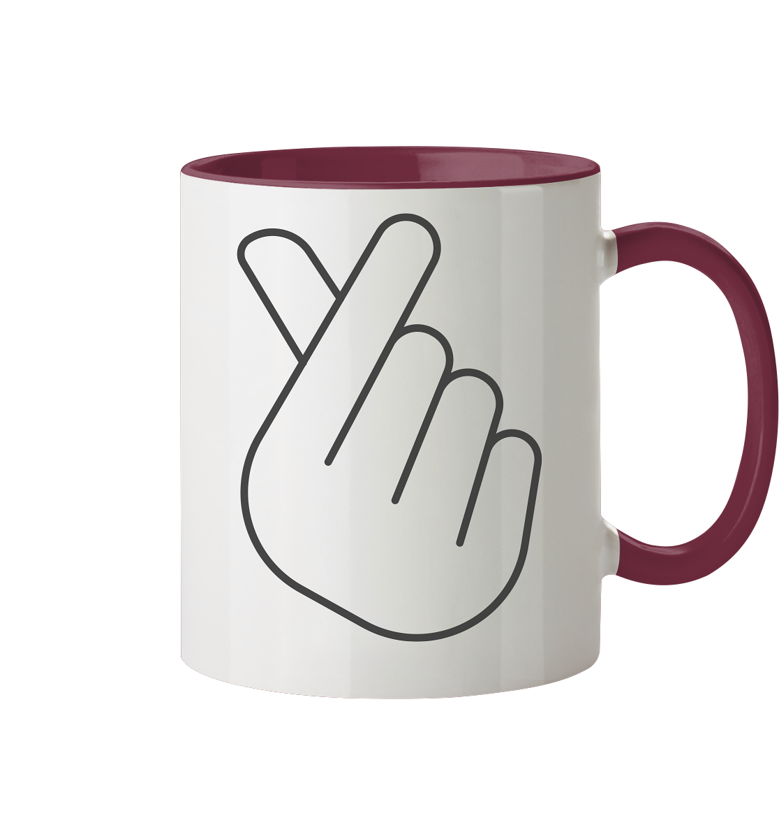 FINGER HERZ - Tasse zweifarbig