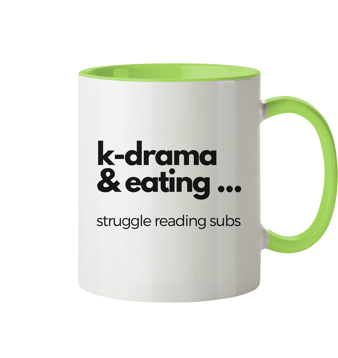 K-Drama & Eating - Struggle Reading Subs - Tasse zweifarbig