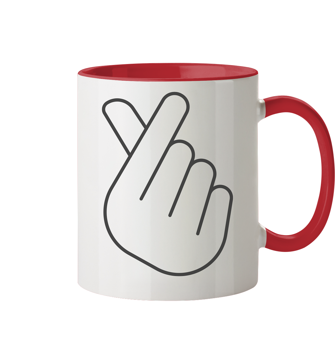 FINGER HERZ - Tasse zweifarbig