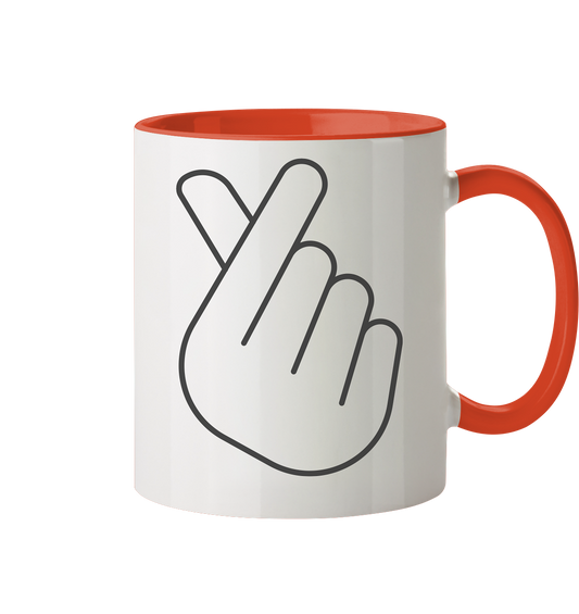 FINGER HERZ - Tasse zweifarbig