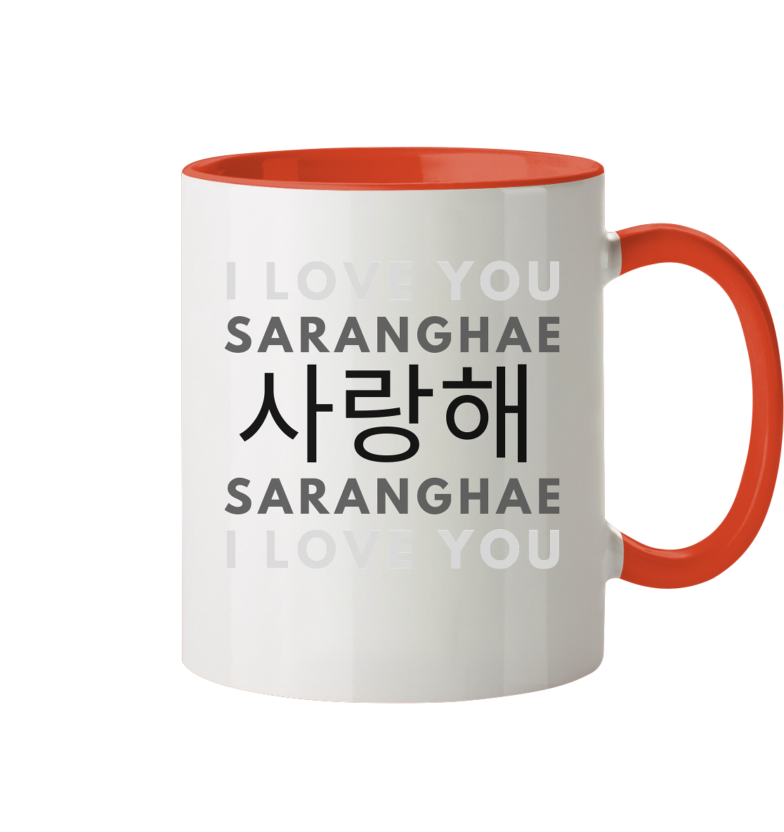 I LOVE YOU SARANGHAE - Tasse zweifarbig