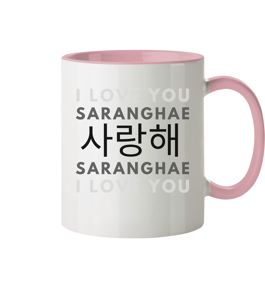 I LOVE YOU SARANGHAE - Tasse zweifarbig